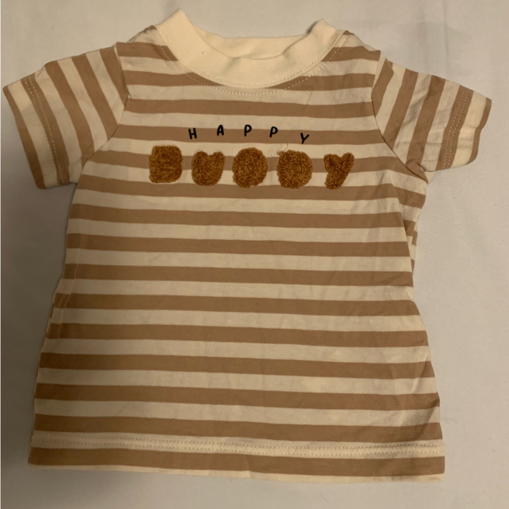 Carter's Tan and White Striped Kids Shirt